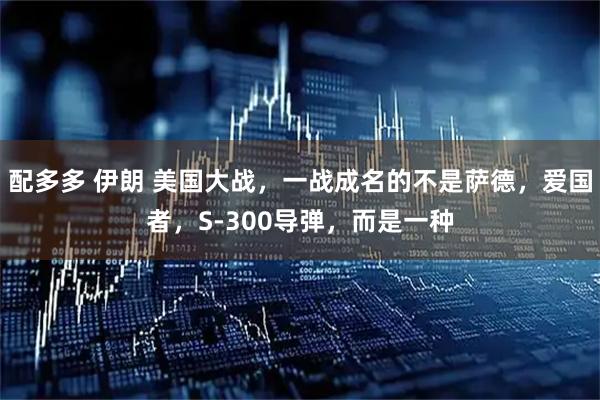 配多多 伊朗 美国大战，一战成名的不是萨德，爱国者，S-300导弹，而是一种