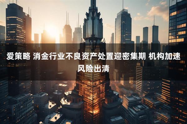爱策略 消金行业不良资产处置迎密集期 机构加速风险出清