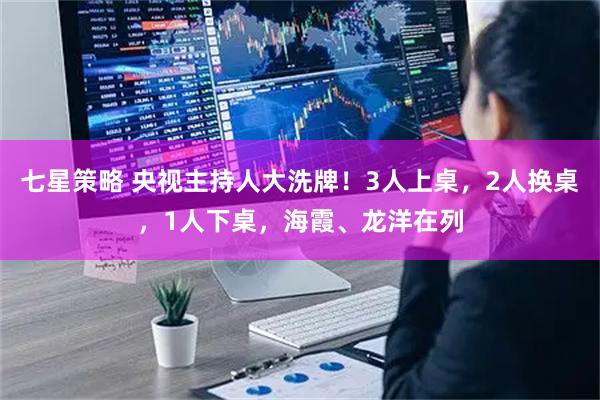 七星策略 央视主持人大洗牌！3人上桌，2人换桌，1人下桌，海霞、龙洋在列